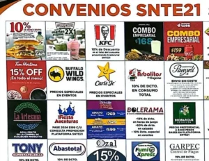 SNTE 21 CONVENIOS